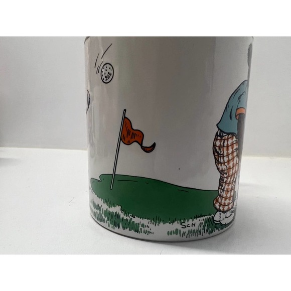 Vintage Potpourri Press Golf Coffee Mug Cup Bear Playing Golf 12 ounce NEW - Picture 2 of 5
